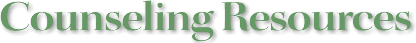 Counseling Resources