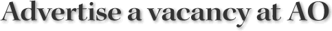 Advertise a vacancy at AO
