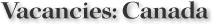 Vacancies: Canada