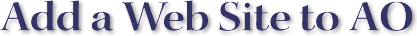 Add a web site to AO