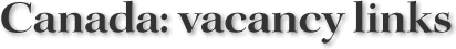 Canada: vacancy links